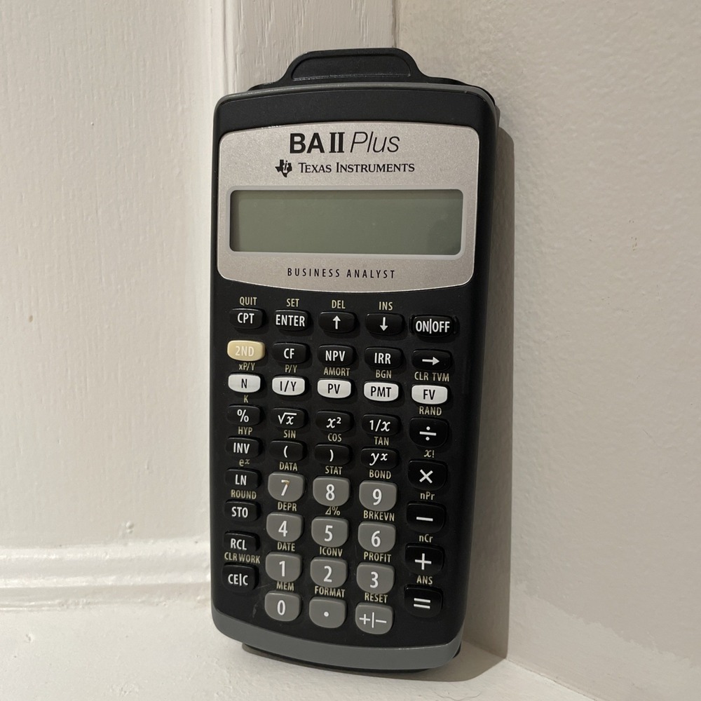 Texas Instruments BAII BA2 Plus Financial Calculator Business Analyst